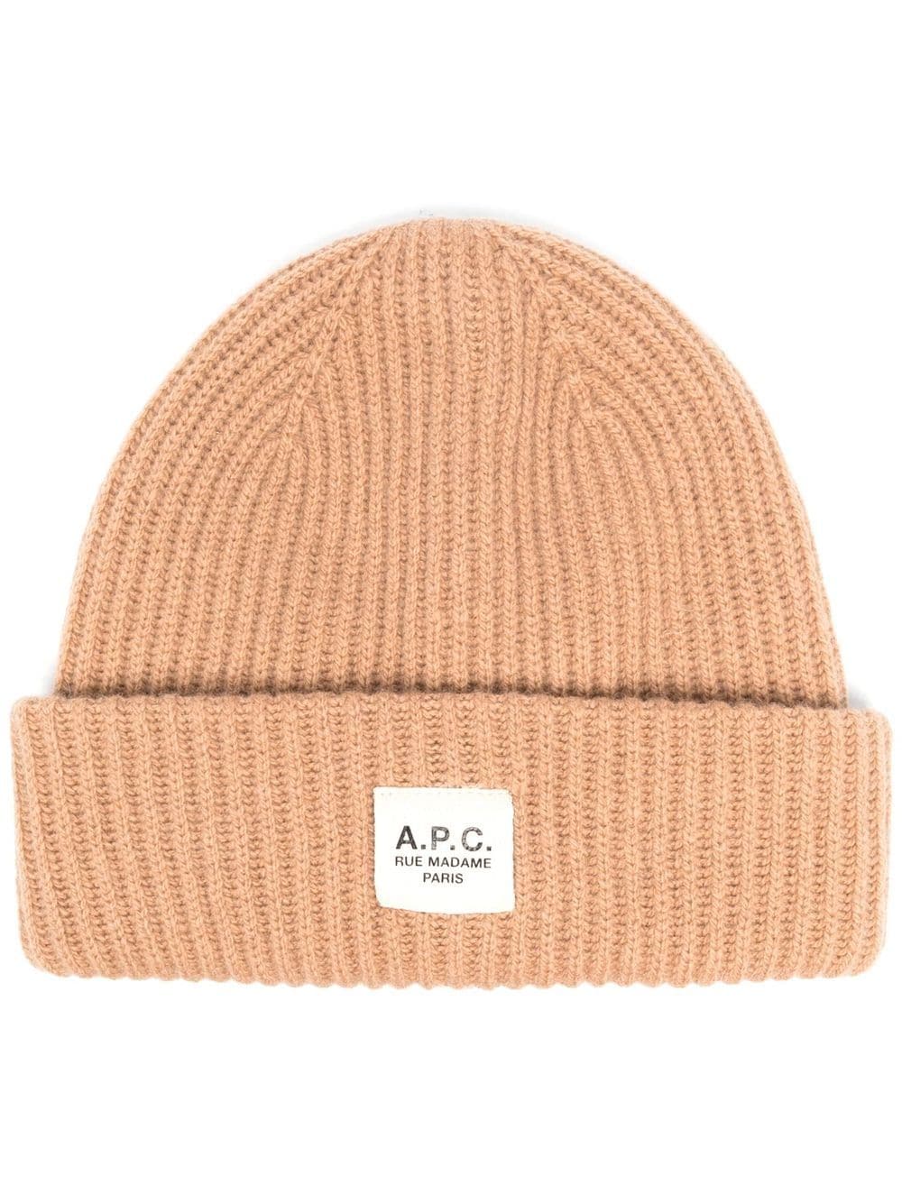 A.P.C. ribbed-knit beanie - Brown von A.P.C.