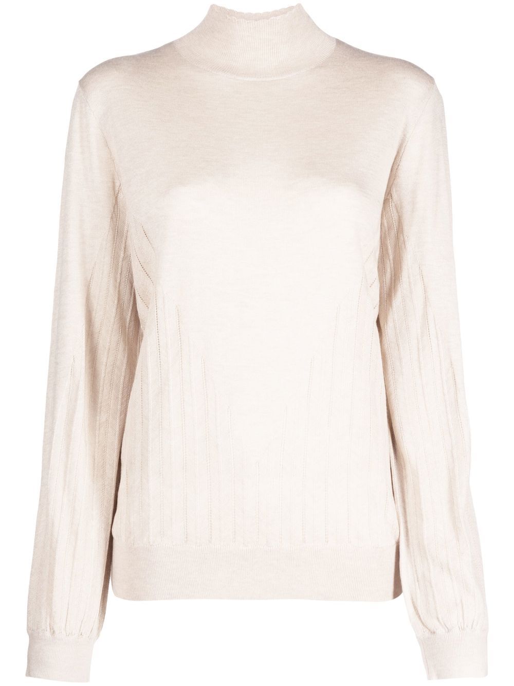 A.P.C. ribbed-knit high-neck jumper - Neutrals von A.P.C.