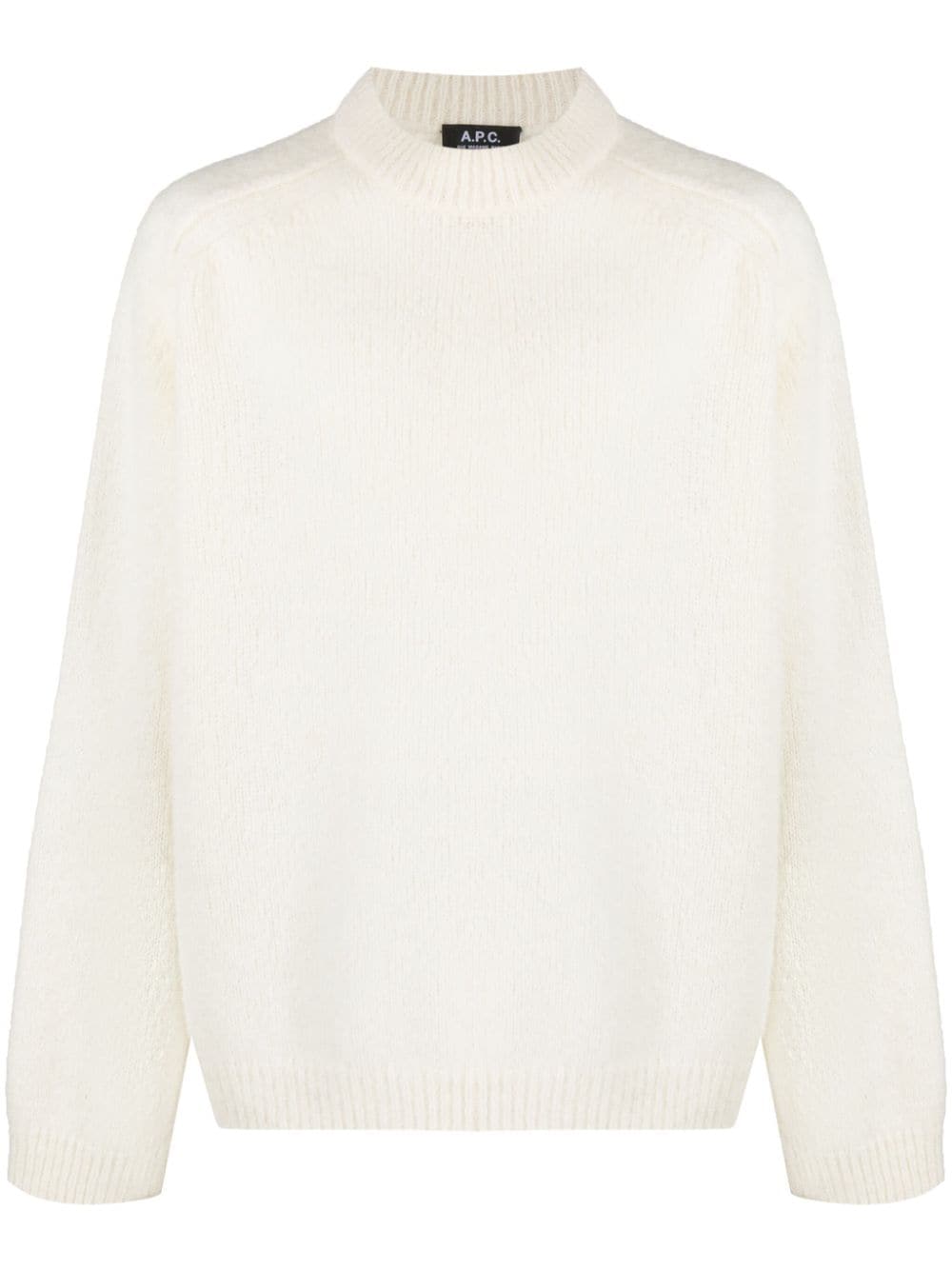 A.P.C. ribbed-knit wool blend jumper - White von A.P.C.