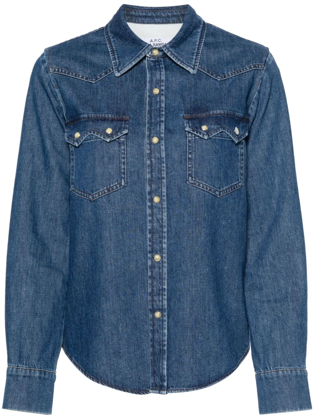 A.P.C. sculpted-buttons denim shirt - Blue von A.P.C.