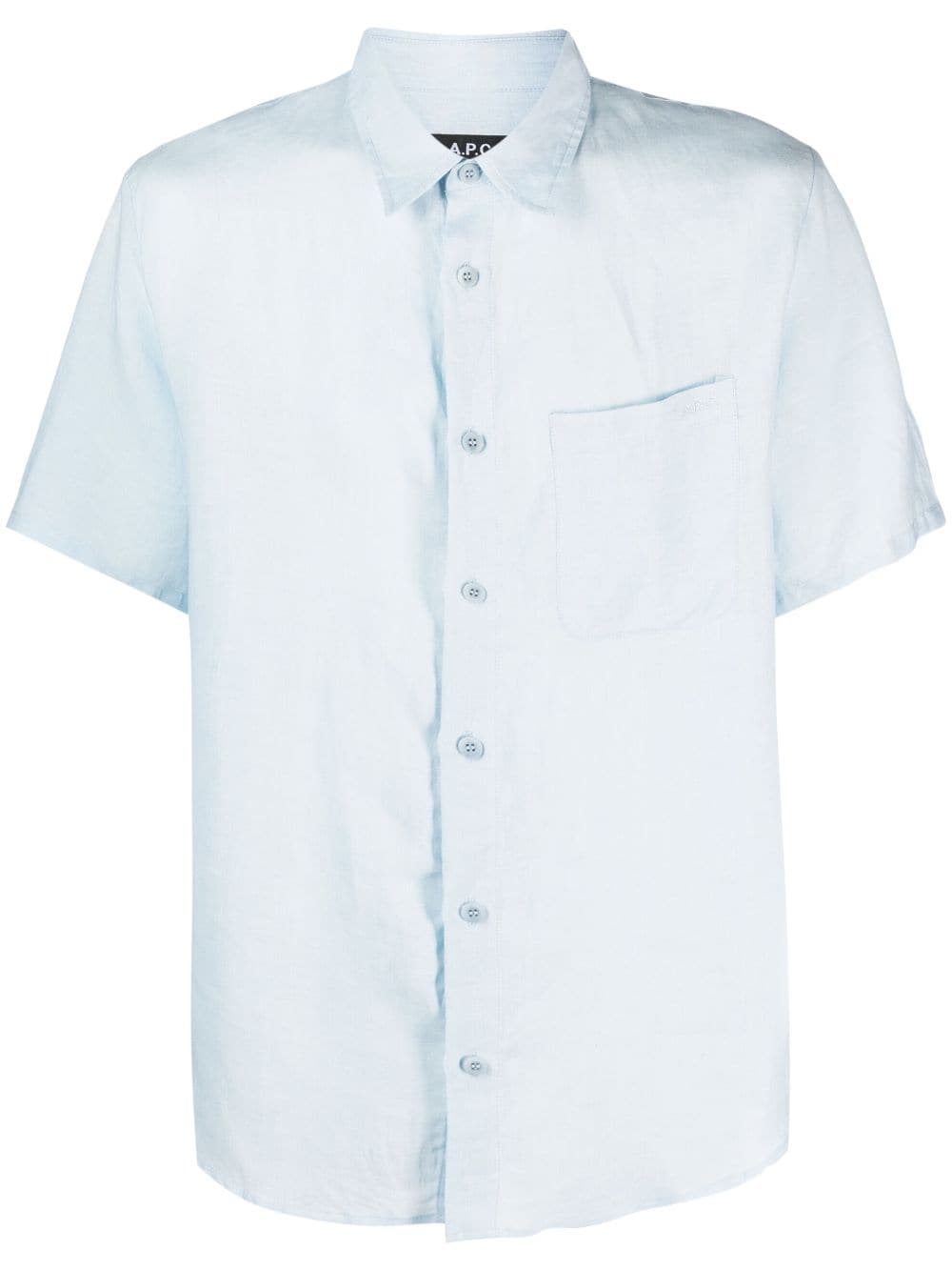 A.P.C. short-sleeve linen shirt - Blue von A.P.C.