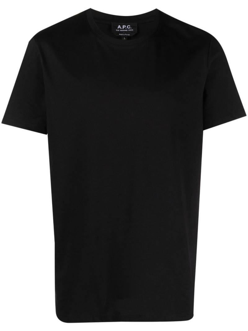 A.P.C. short-sleeved cotton T-shirt - Black von A.P.C.
