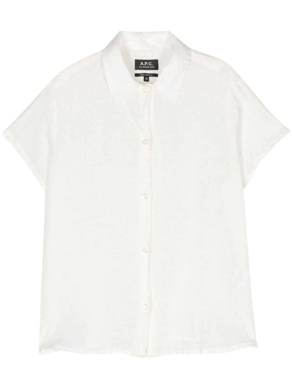 A.P.C. short-sleeved linen shirt - White von A.P.C.