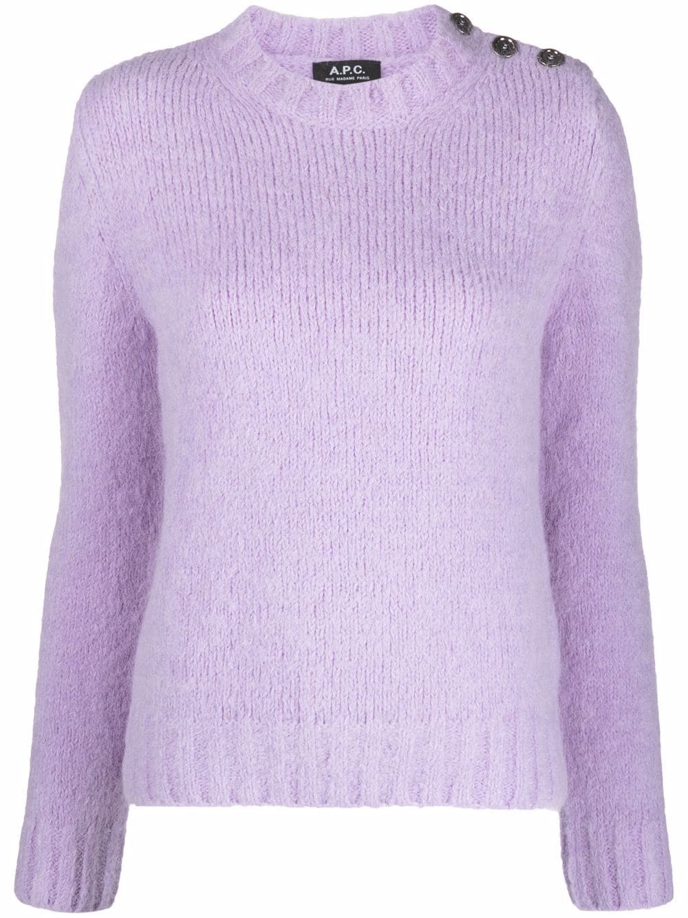A.P.C. side-button knitted jumper - Purple von A.P.C.