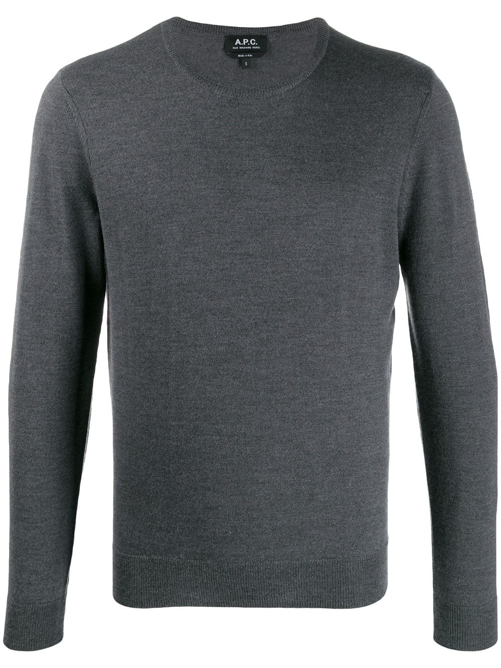 A.P.C. slim-fit crew neck pullover - Grey von A.P.C.