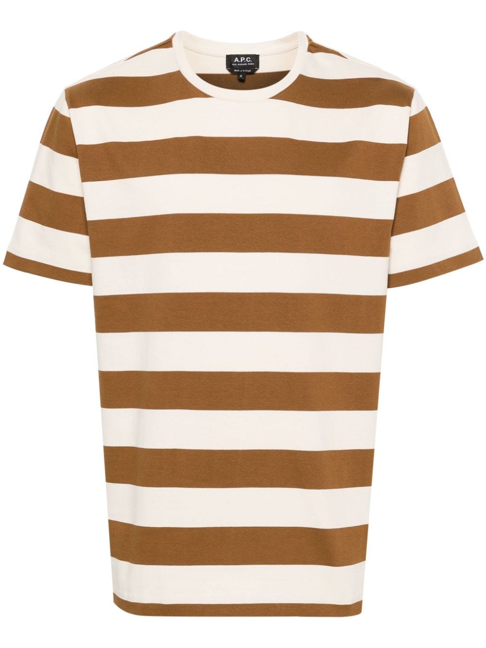 A.P.C. striped cotton T-shirt - Brown von A.P.C.