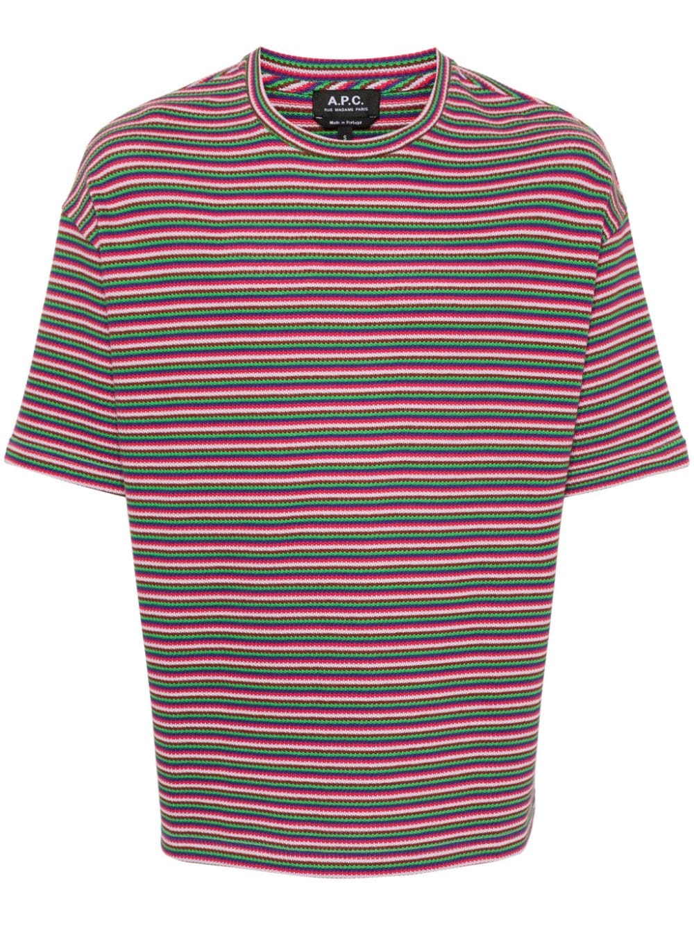 A.P.C. striped cotton T-shirt - Pink von A.P.C.