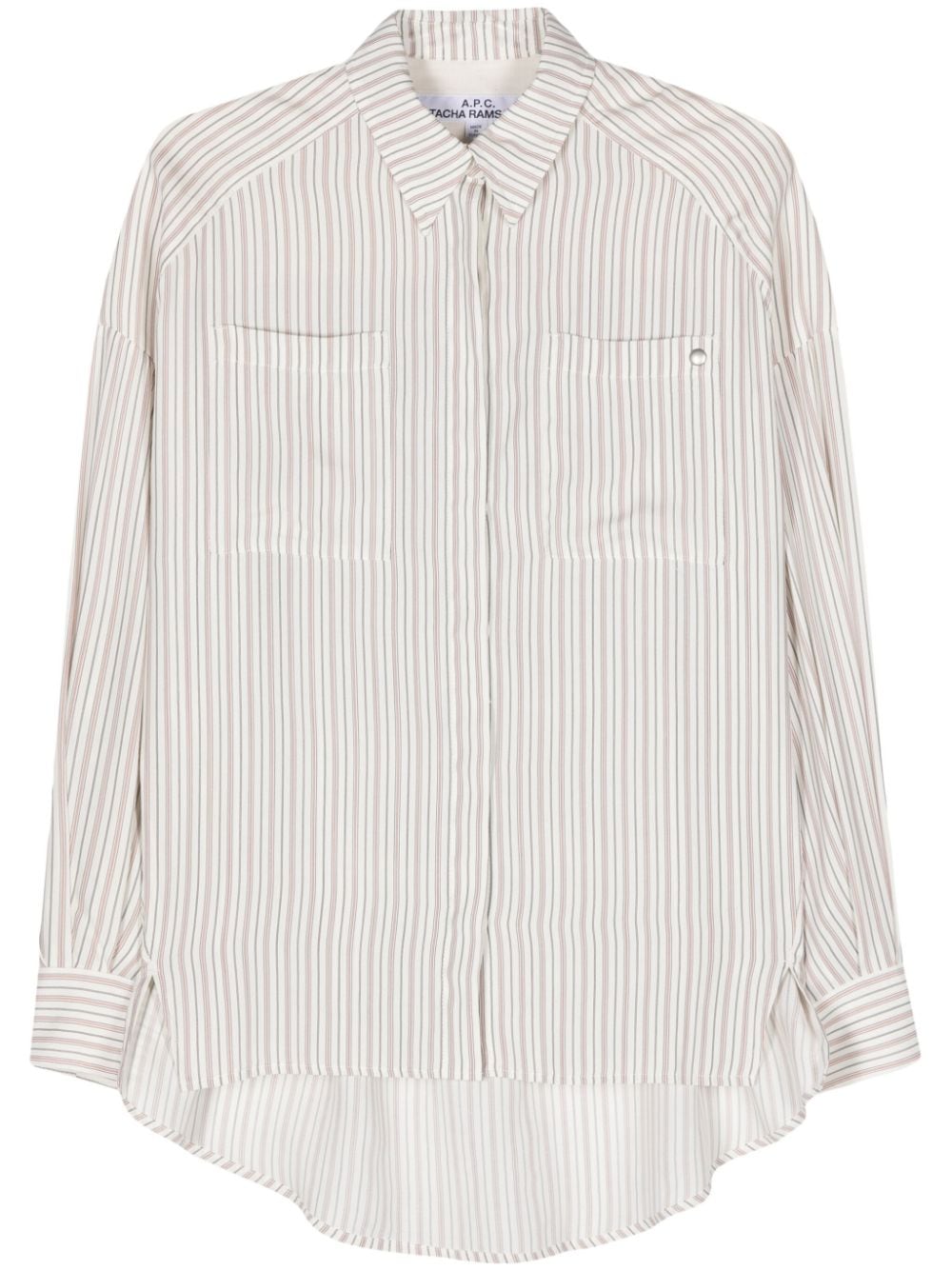 A.P.C. striped drop-shoulder shirt - White von A.P.C.