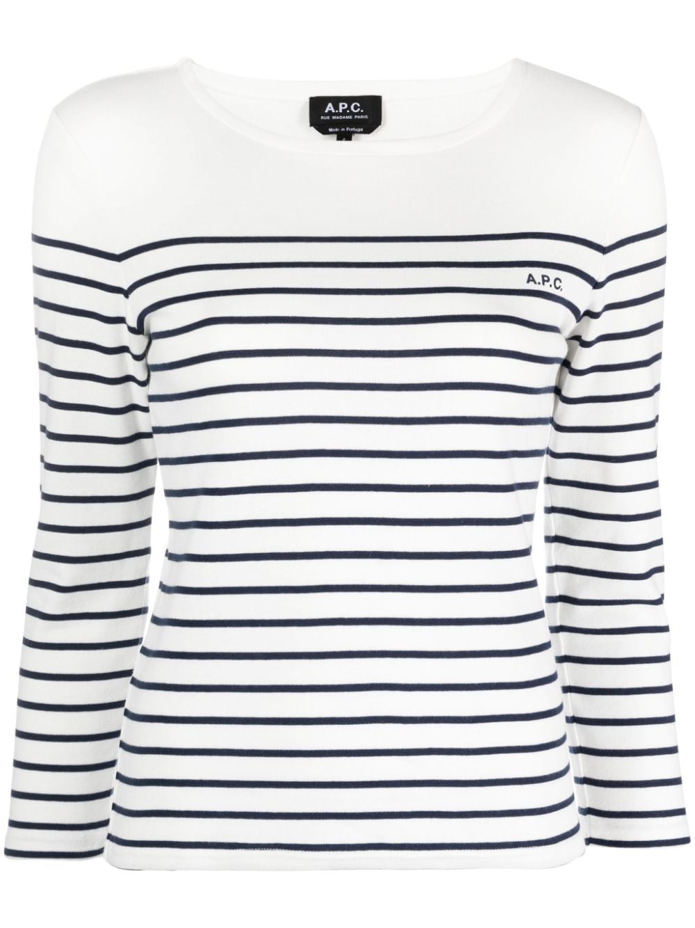 A.P.C. striped long-sleeve T-shirt - White von A.P.C.