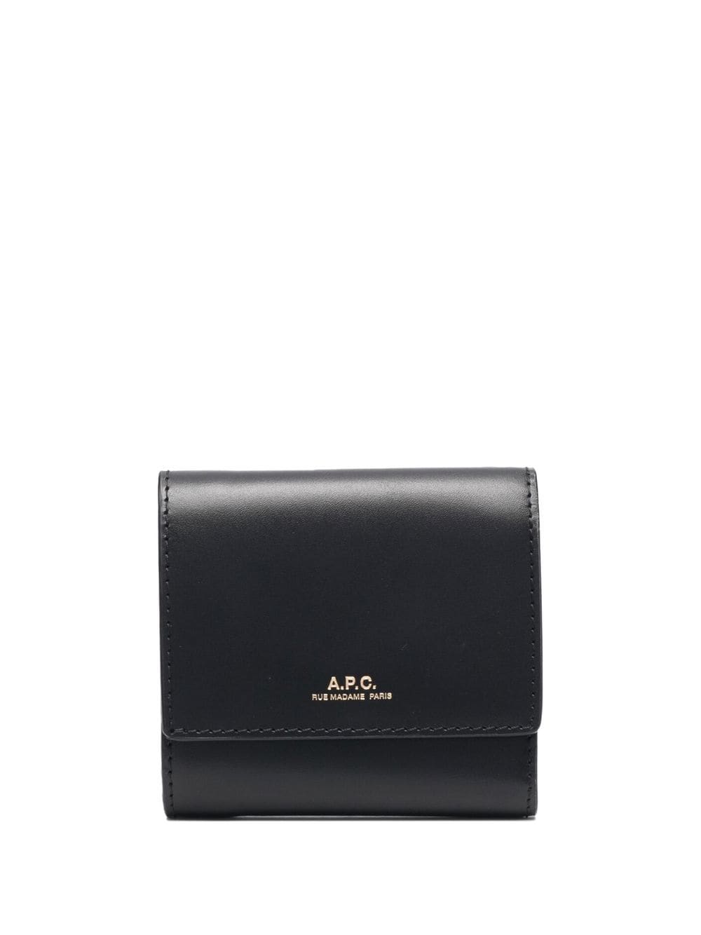 A.P.C. trifold leather wallet - Black von A.P.C.