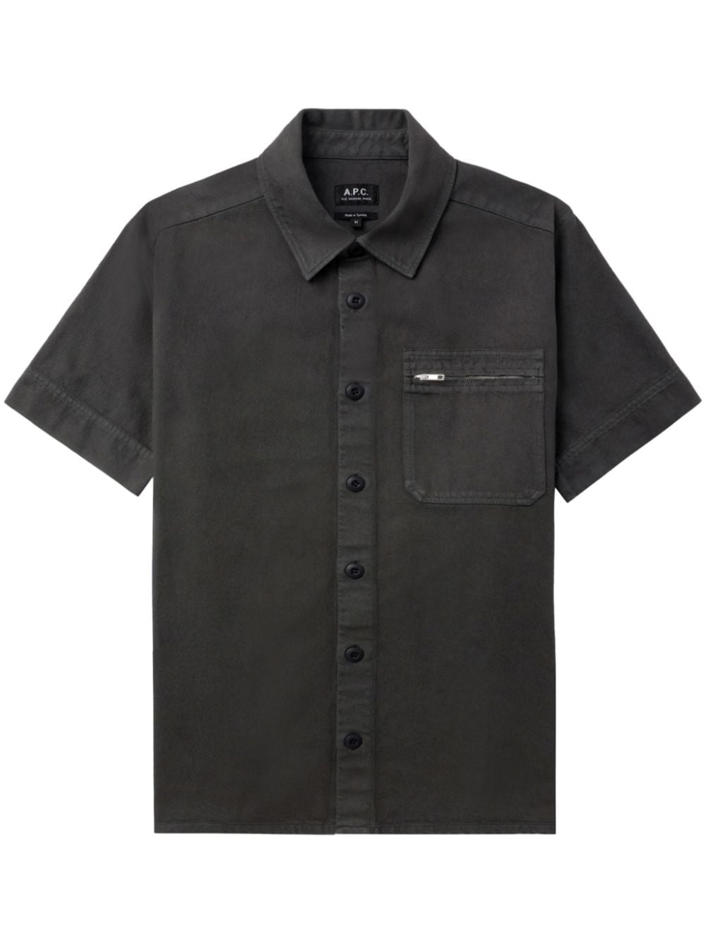 A.P.C. zip-pocket cotton shirt - Black von A.P.C.