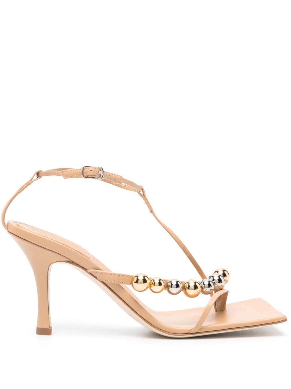 A.W.A.K.E. Mode 95mm stud leather sandals - Neutrals von A.W.A.K.E. Mode