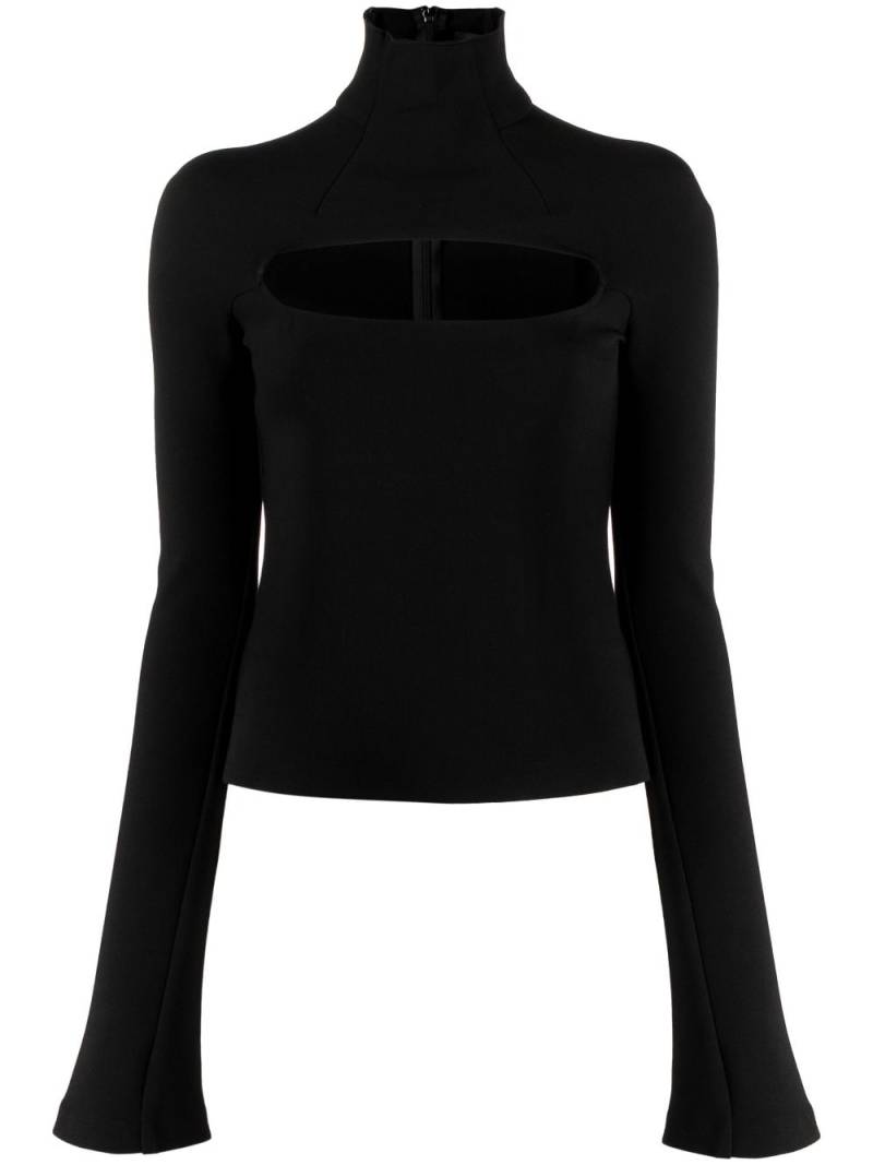 A.W.A.K.E. Mode cut-out roll-neck jumper - Black von A.W.A.K.E. Mode