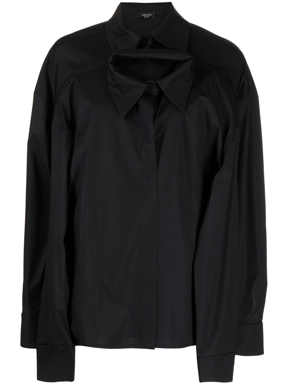 A.W.A.K.E. Mode layered long-sleeve shirt - Black von A.W.A.K.E. Mode