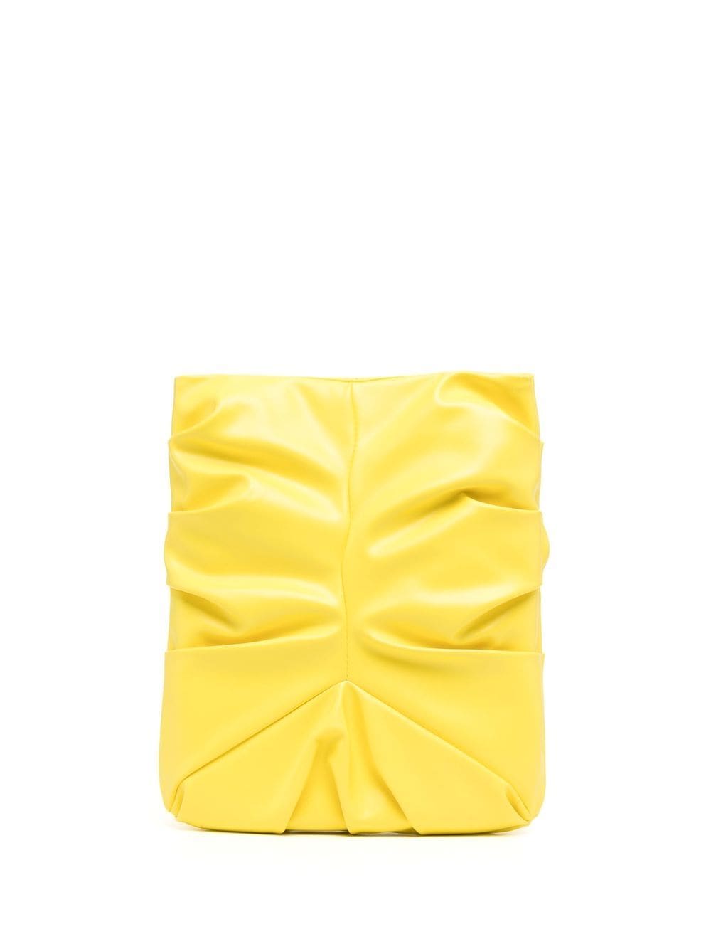 A.W.A.K.E. Mode ruched eco-leather clutch bag - Yellow von A.W.A.K.E. Mode