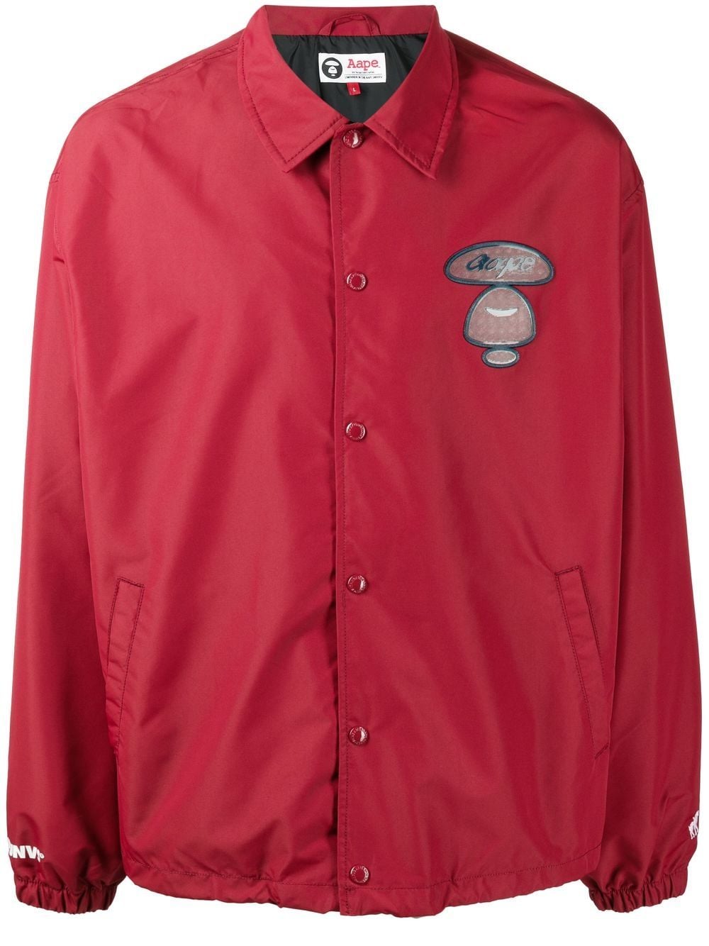 AAPE BY *A BATHING APE® Milo-patch shirt jacket - Red von AAPE BY *A BATHING APE®