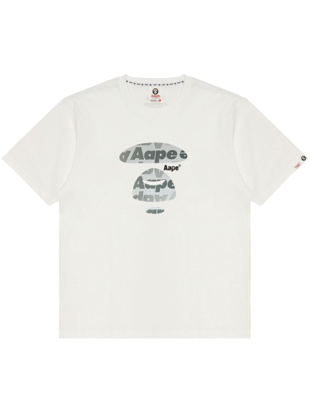 AAPE BY *A BATHING APE® Milo-print cotton T-shirt - White von AAPE BY *A BATHING APE®