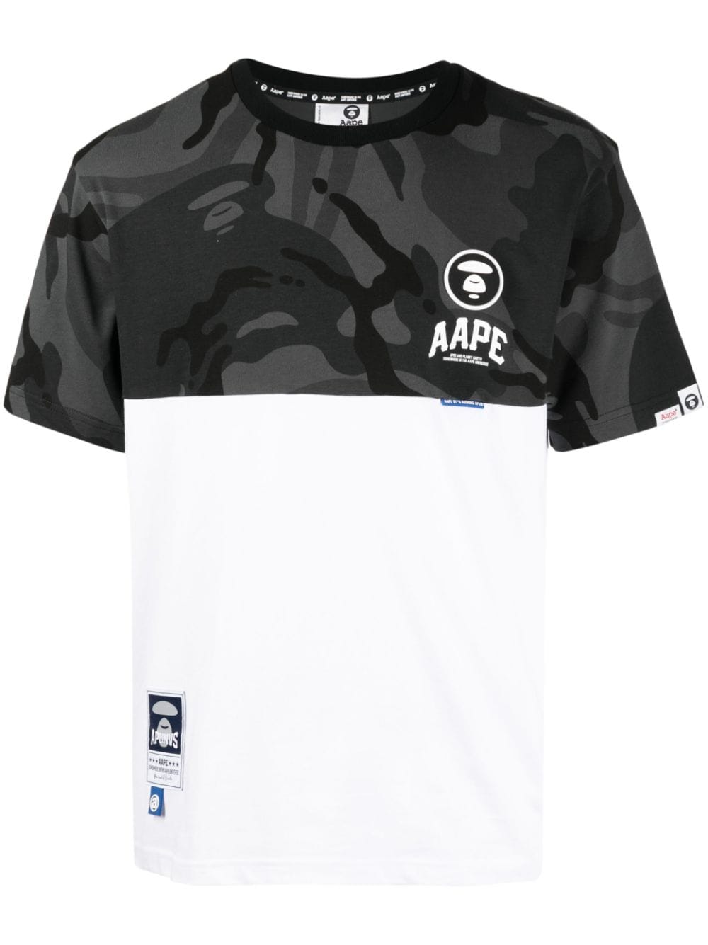 AAPE BY *A BATHING APE® camouflage-pattern cotton T-shirt - White von AAPE BY *A BATHING APE®