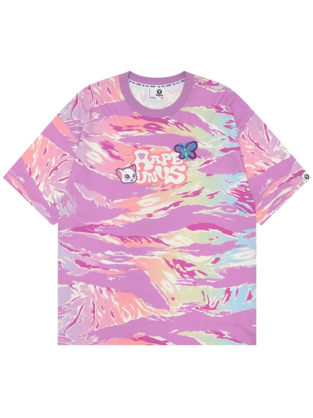 AAPE BY *A BATHING APE® camouflage-print cotton T-shirt - Pink von AAPE BY *A BATHING APE®