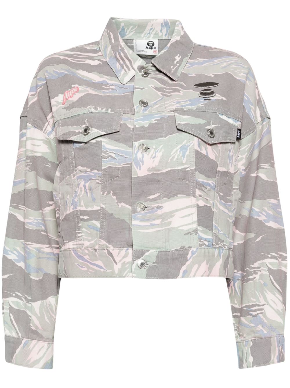 AAPE BY *A BATHING APE® camouflage-print cotton jacket - Grey von AAPE BY *A BATHING APE®