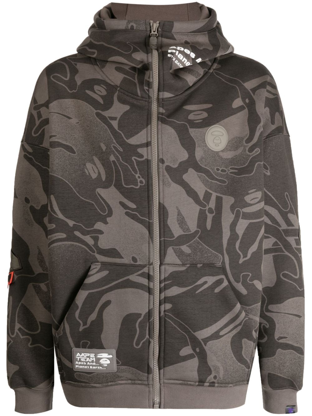 AAPE BY *A BATHING APE® camouflage-print zip hoodie - Green von AAPE BY *A BATHING APE®