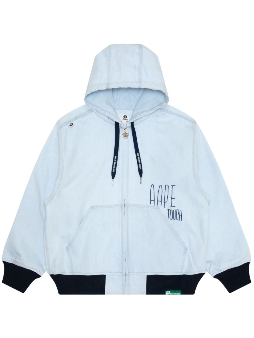 AAPE BY *A BATHING APE® embroidered denim jacket - Blue von AAPE BY *A BATHING APE®