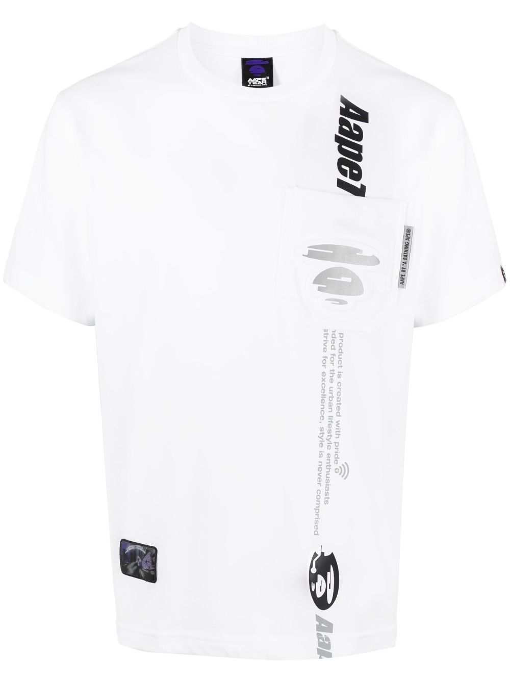 AAPE BY *A BATHING APE® graphic-print crew-neck T-shirt - White von AAPE BY *A BATHING APE®