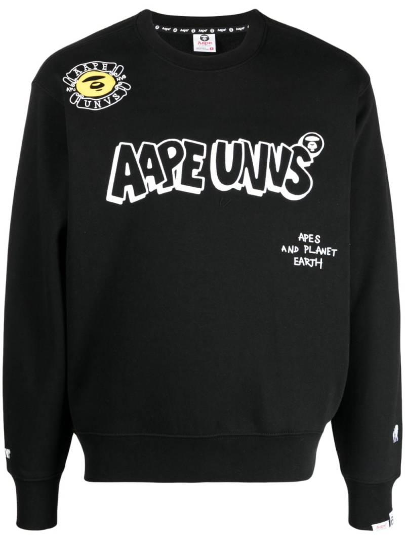 AAPE BY *A BATHING APE® graphic-print crew-neck sweatshirt - Black von AAPE BY *A BATHING APE®