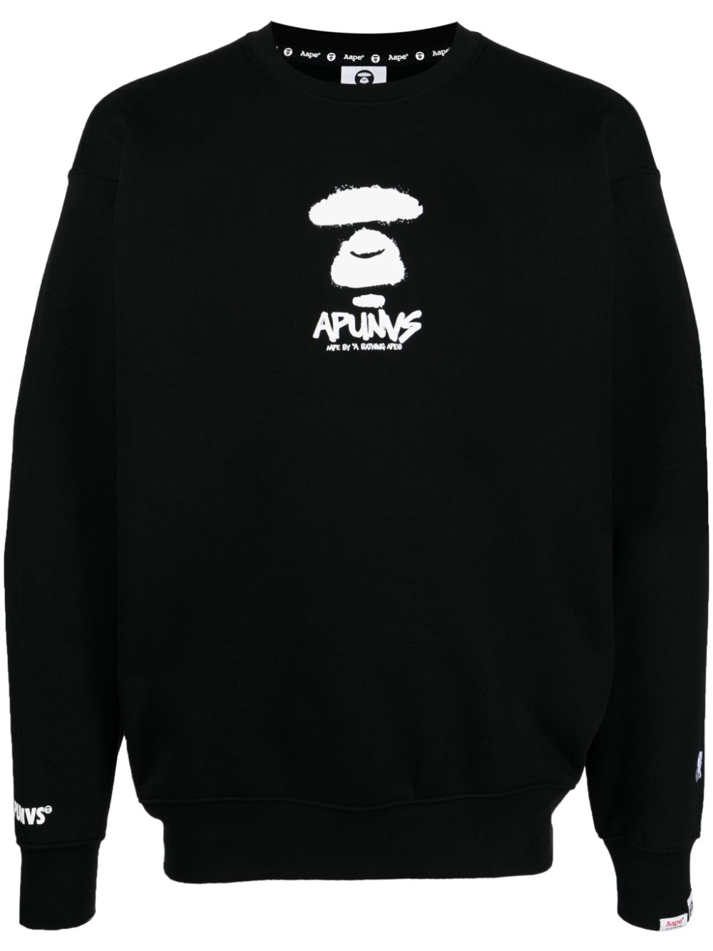 AAPE BY *A BATHING APE® graphic-print crew-neck sweatshirt - Black von AAPE BY *A BATHING APE®