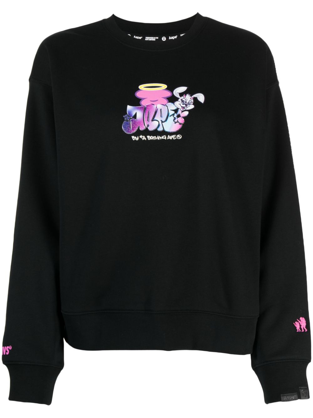 AAPE BY *A BATHING APE® graphic-print jersey sweatshirt - Black von AAPE BY *A BATHING APE®