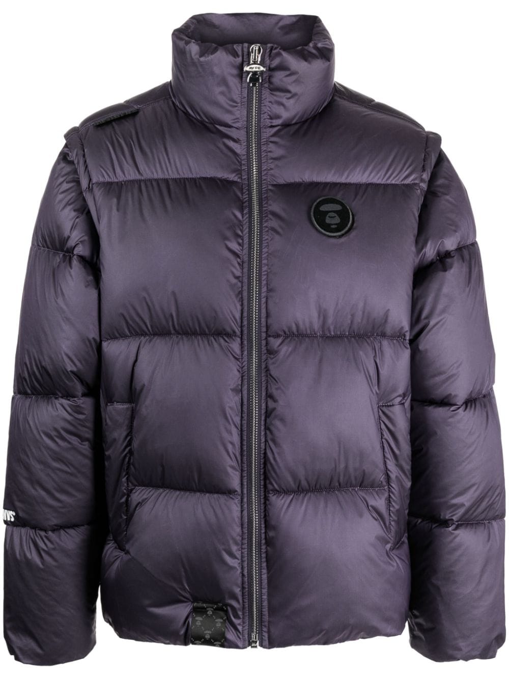 AAPE BY *A BATHING APE® logo-appliqué puffer jacket - Purple von AAPE BY *A BATHING APE®