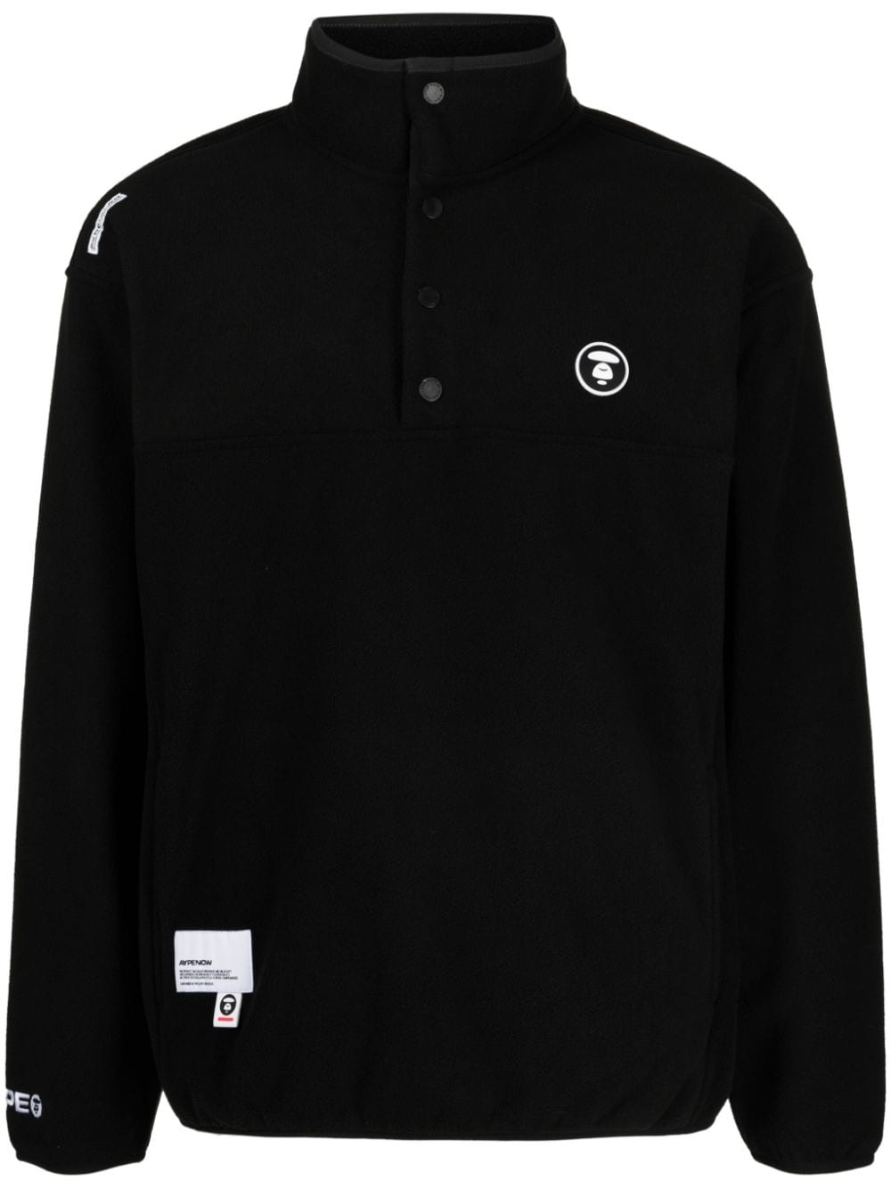 AAPE BY *A BATHING APE® logo-appliqué roll-neck sweatshirt - Black von AAPE BY *A BATHING APE®