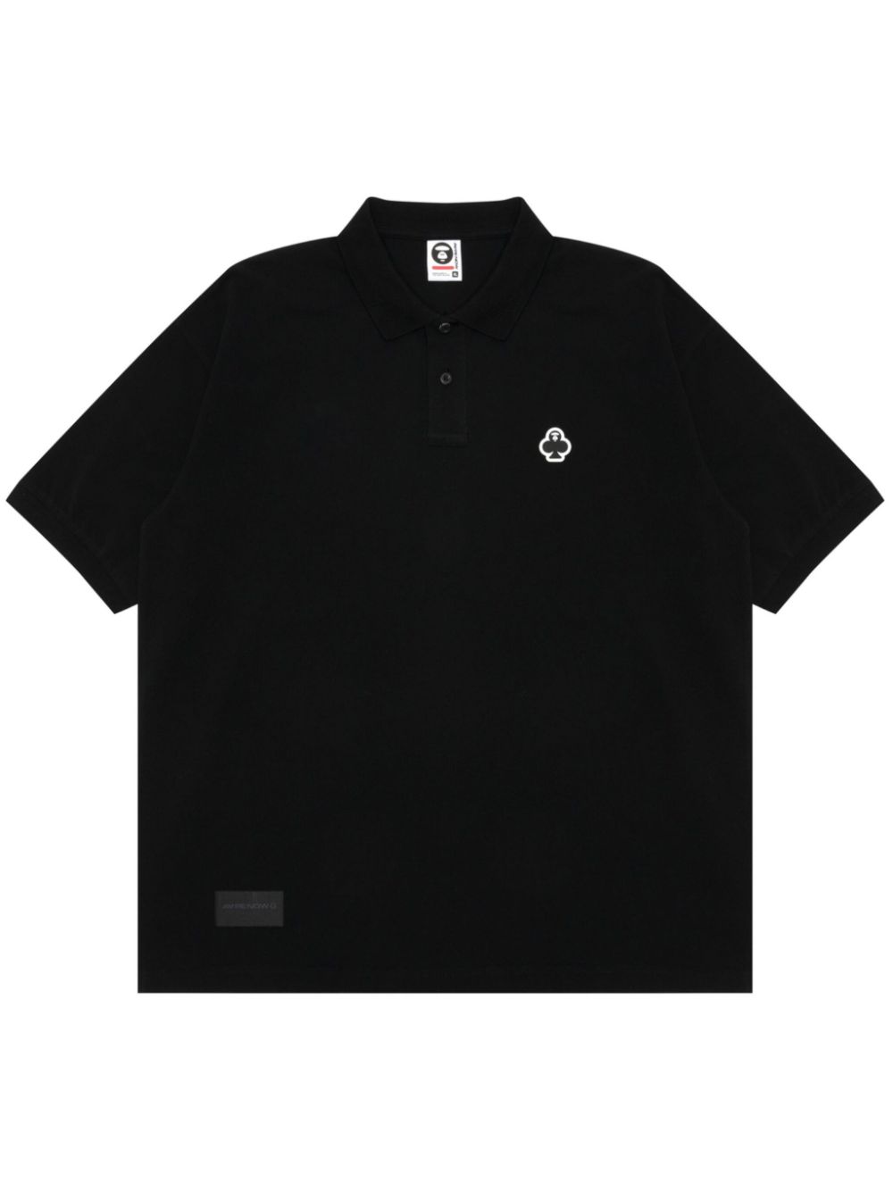 AAPE BY *A BATHING APE® logo-appliquéd cotton polo shirt - Black von AAPE BY *A BATHING APE®