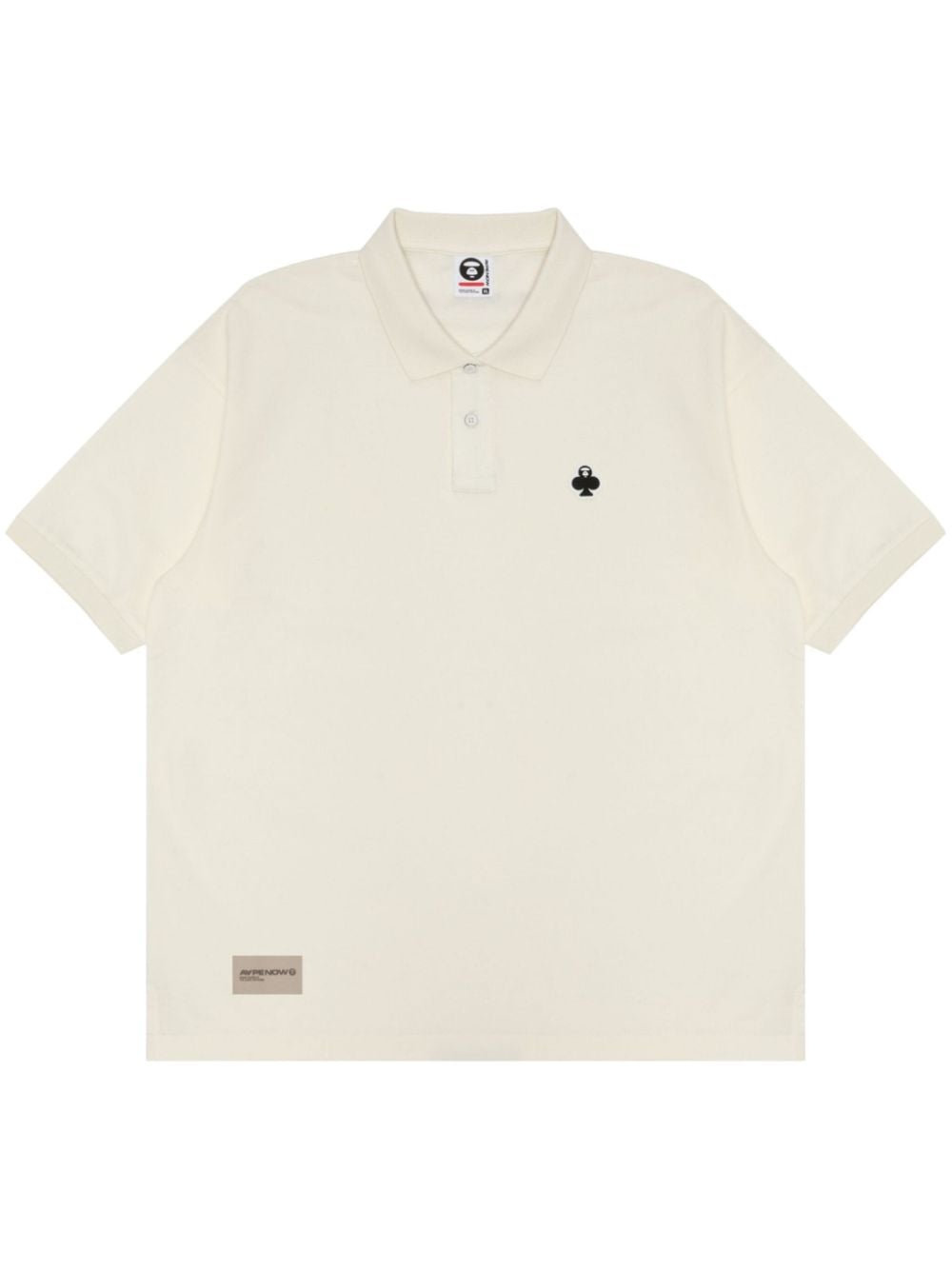 AAPE BY *A BATHING APE® logo-appliquéd cotton polo shirt - White von AAPE BY *A BATHING APE®