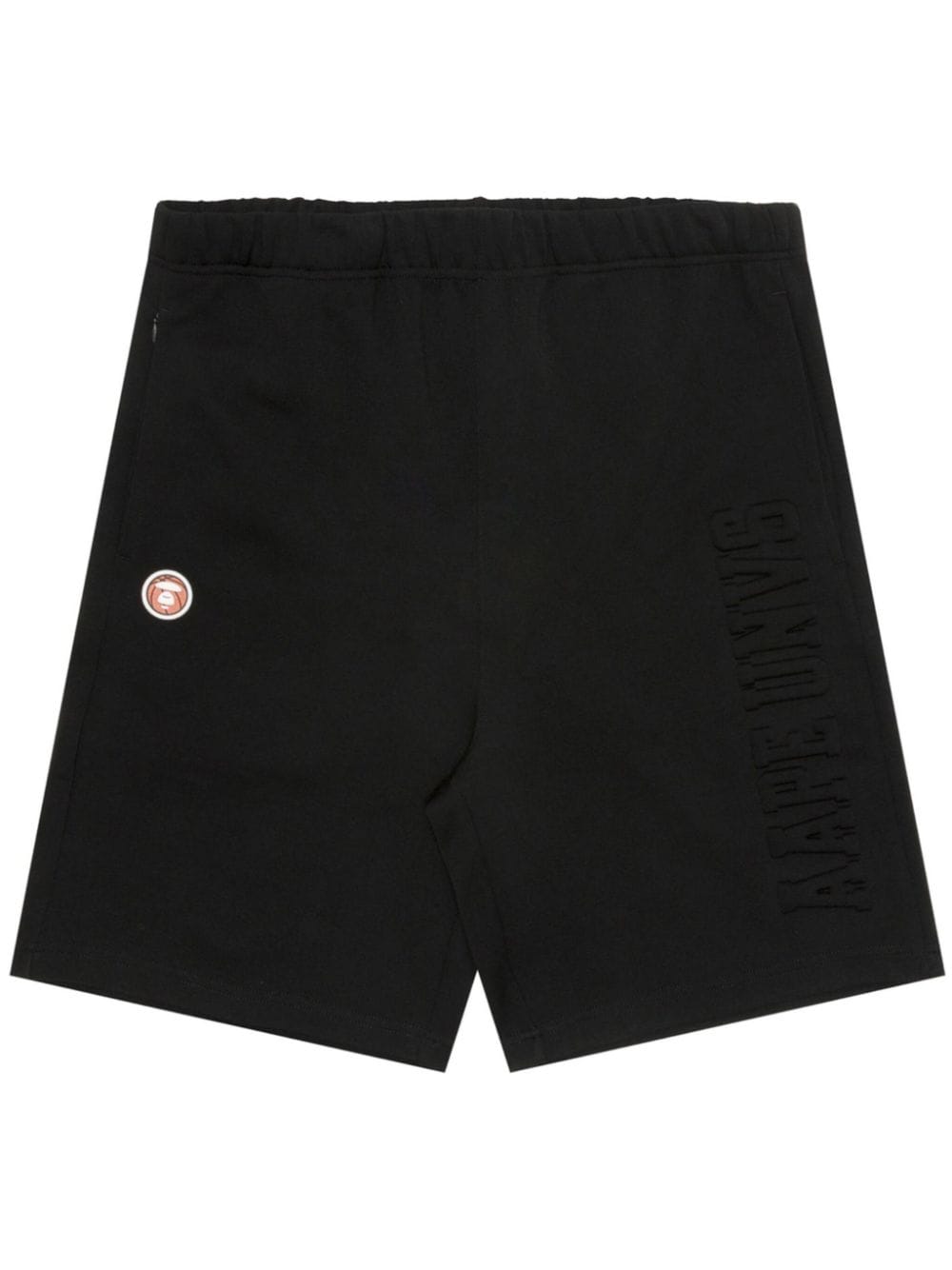 AAPE BY *A BATHING APE® logo-embossed elasticated-waist shorts - Black von AAPE BY *A BATHING APE®