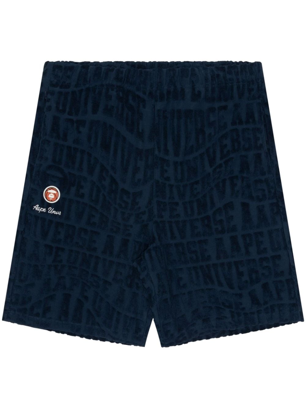 AAPE BY *A BATHING APE® monogram-pattern terry-cloth shorts - Blue von AAPE BY *A BATHING APE®