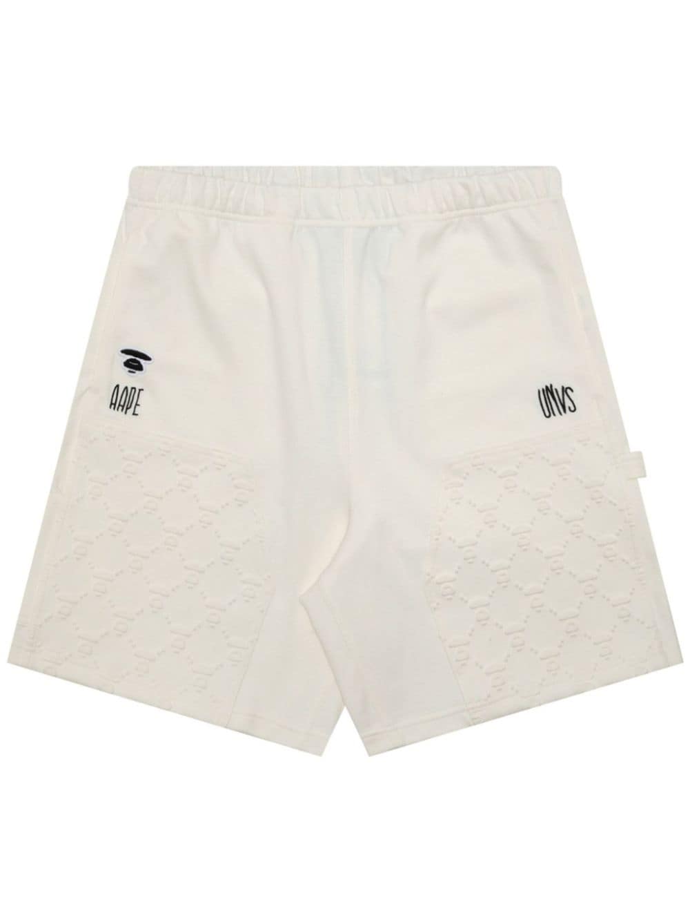 AAPE BY *A BATHING APE® logo-embossed track shorts - White von AAPE BY *A BATHING APE®