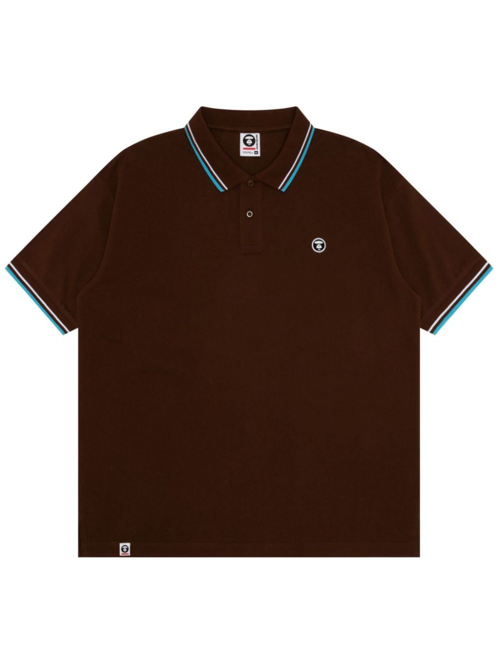 AAPE BY *A BATHING APE® logo-embroidered cotton polo shirt - Brown von AAPE BY *A BATHING APE®