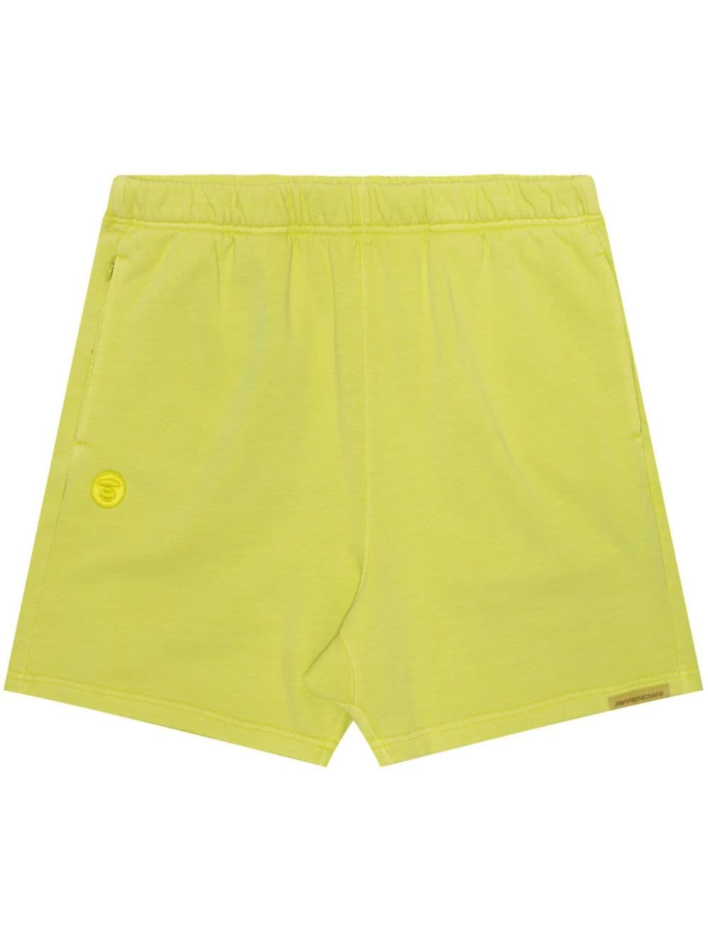 AAPE BY *A BATHING APE® logo-embroidered cotton shorts - Yellow von AAPE BY *A BATHING APE®