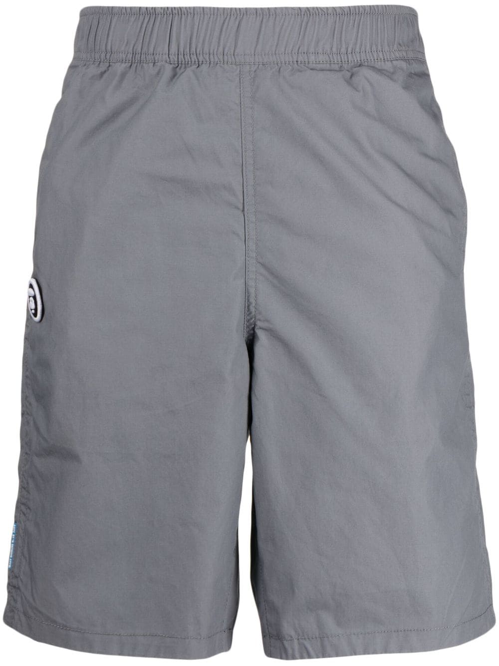 AAPE BY *A BATHING APE® logo-embroidered cotton track shorts - Grey von AAPE BY *A BATHING APE®