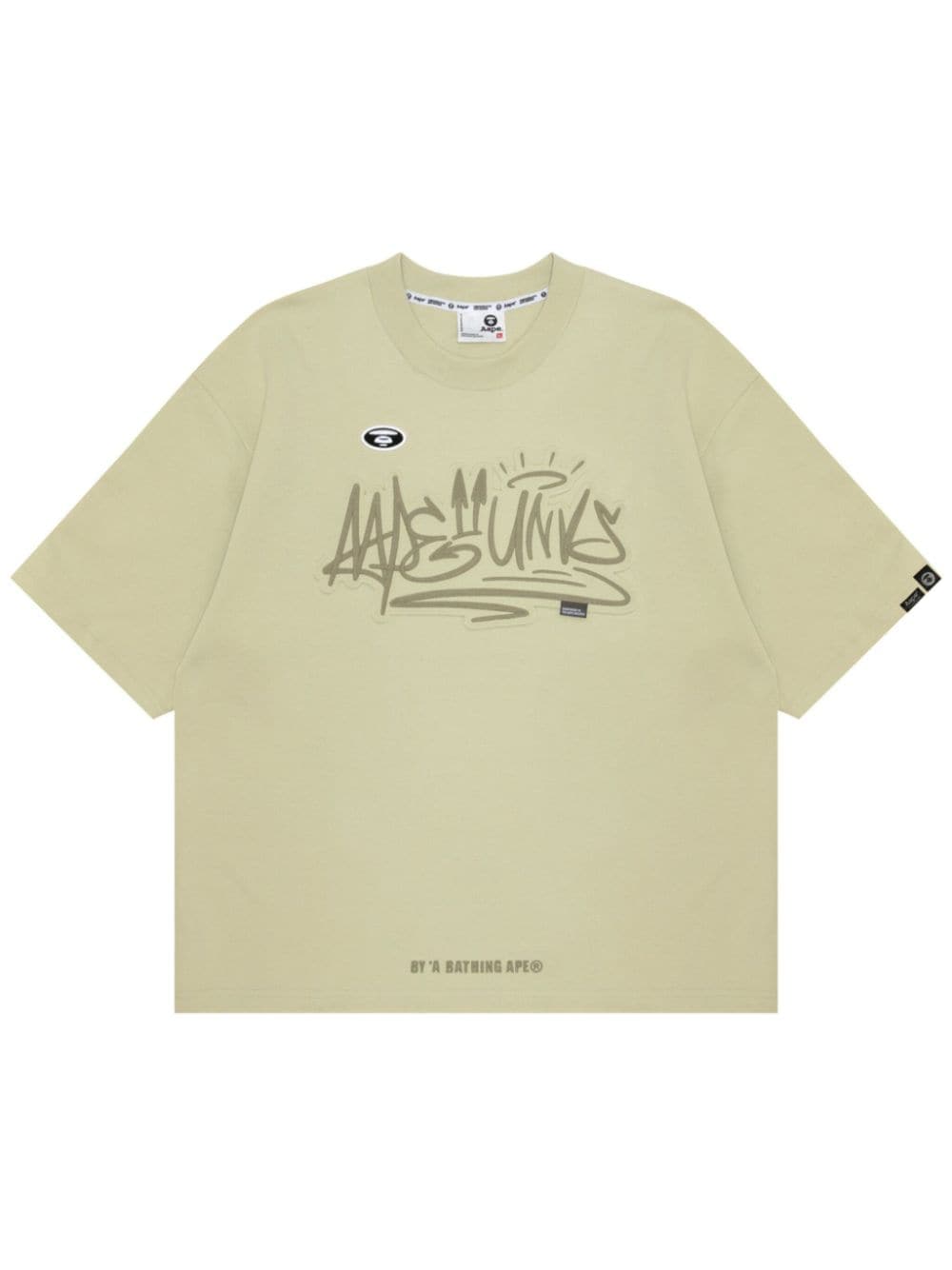 AAPE BY *A BATHING APE® logo-embroidered jersey T-shirt - Green von AAPE BY *A BATHING APE®