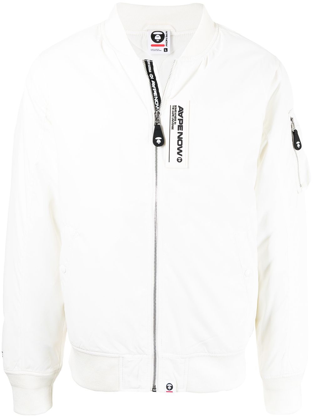 AAPE BY *A BATHING APE® logo lettering bomber jacket - White von AAPE BY *A BATHING APE®