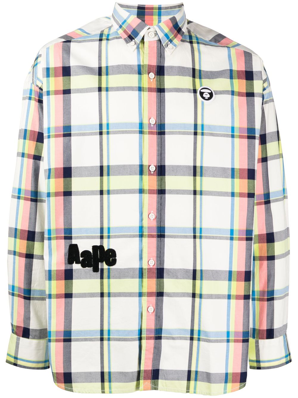 AAPE BY *A BATHING APE® logo-patch cotton shirt - Multicolour von AAPE BY *A BATHING APE®