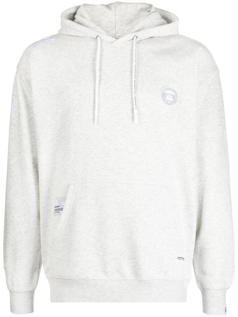 AAPE BY *A BATHING APE® logo-patch drawstring hoodie - Grey von AAPE BY *A BATHING APE®