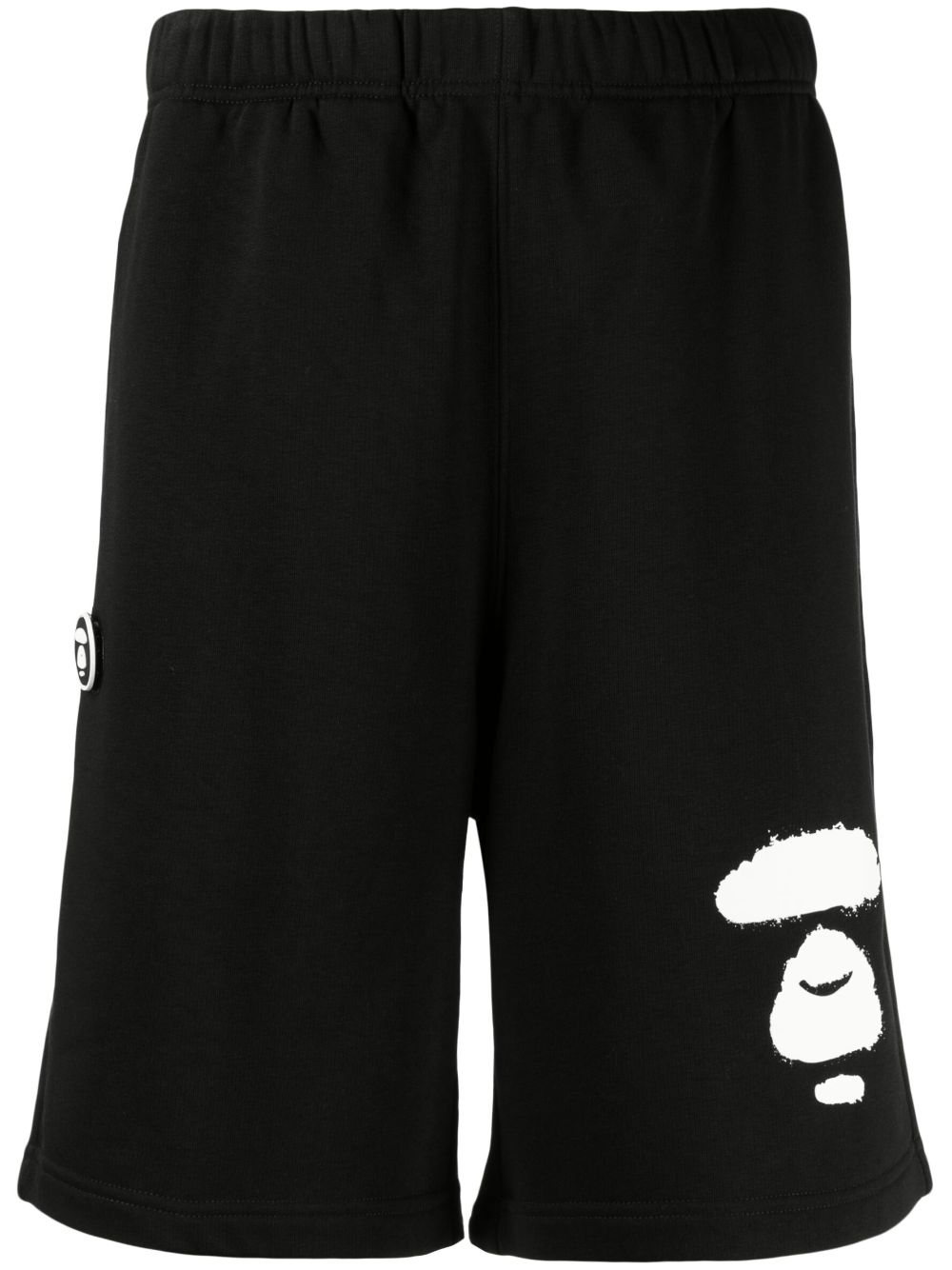 AAPE BY *A BATHING APE® logo-patch drop-crotch shorts - Black von AAPE BY *A BATHING APE®