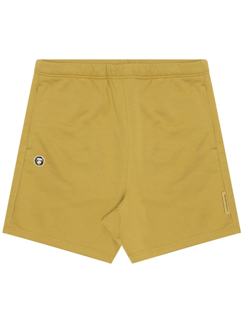 AAPE BY *A BATHING APE® logo-patch elasticated-waist shorts - Yellow von AAPE BY *A BATHING APE®