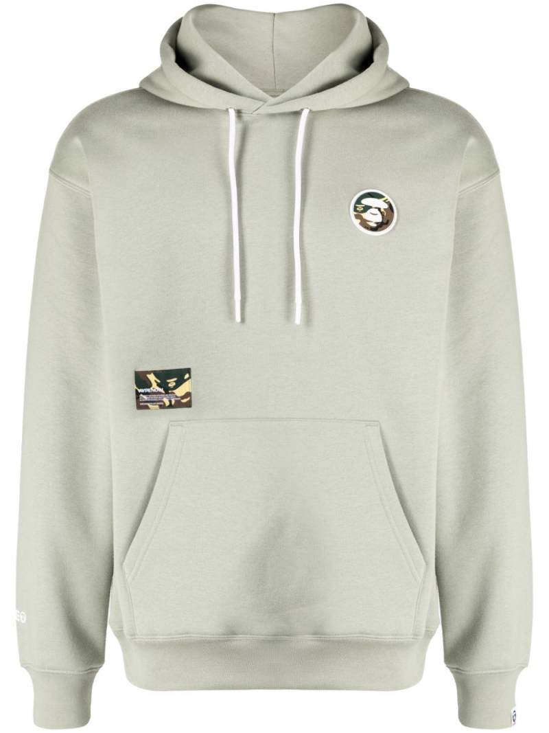 AAPE BY *A BATHING APE® logo-patch jersey hoodie - Green von AAPE BY *A BATHING APE®