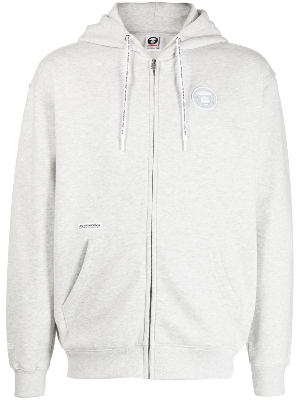 AAPE BY *A BATHING APE® logo-patch zip-up hoodie - Grey von AAPE BY *A BATHING APE®