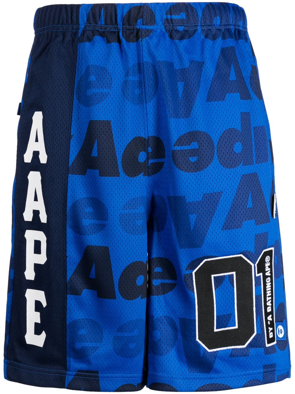 AAPE BY *A BATHING APE® logo-print bermuda shorts - Blue von AAPE BY *A BATHING APE®