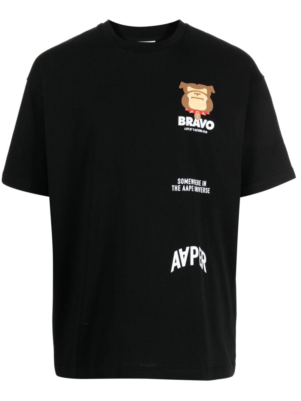 AAPE BY *A BATHING APE® logo-print cotton T-shirt - Black von AAPE BY *A BATHING APE®